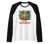 Jurassic World T.Rex Size Tantrum Camiseta Manga Raglan