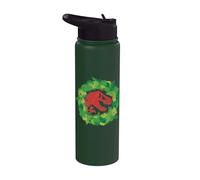 Jurassic World T-Rex Wreath Stainless Steel Insulated Water Bottle