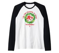 Jurassic World Tis The Season To Roar Grandma Camiseta Manga Raglan