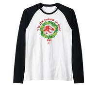 Jurassic World Tis The Season To Roar Kid Camiseta Manga Raglan