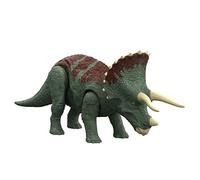 Jurassic World Triceratops Ruge y Golpea, dinosaurio de juguete con movimientos y sonidos, regalo para niños +4 años (Mattel HDX34)