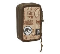 Jurassic World triple pencil case 37pcs Safta