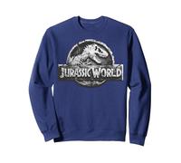 Jurassic World Two Return Stone Logo Sudadera, Unisex para adultos, Azul Marino, XL