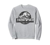 Jurassic World Two Return Stone Logo Sudadera, Unisex para Adultos, Gris Jaspeado, M