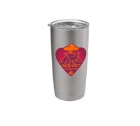 Jurassic World Velociraptor Red Hot Valentine Vaso térmico de acero inoxidable de doble pared