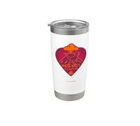 Jurassic World Velociraptor Red Hot Valentine Vaso térmico de acero inoxidable de doble pared