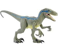 Jurassic World Velocirráptor Blue Supercolosal, dinosaurio de juguete (Mattel GCT93)