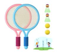 JurciCa Rraquetas Badminton Set Completo Raqueta Tenis niño 2pcs Raquetas Badminton Niños+2pcs Bádminton+2pcs Tenis Gift Set for Kids Outdoor Indoor Sport