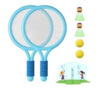 JurciCa Rraquetas Badminton Set Completo Raqueta Tenis niño 2pcs Raquetas Badminton Niños+2pcs Bádminton+2pcs Tenis Gift Set for Kids Outdoor Indoor Sport