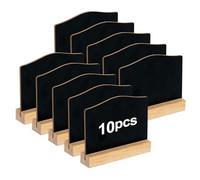 JurciCat 10 Piezas Pizarra Con Soporte Pizarras Pequeñas Soportes De Madera Para Escribir Para Carteles Carta De Bebidas Decoración De Bodas Mesa De Bufé Cumpleaños Fiestatables D'Anniversaire Les Fêt