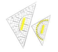 JurciCat 2 Escuadras Geométricas Con Mango Escuadra Geométrica Flexible Escuadra Geométrica Pequeña (14 Cm) Escuadra Geométrica Grande (20 Cm) Ideal Para Dibujar Cartografiar Modelar Matemáticas