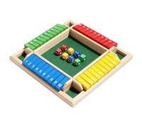 JurciCat Shut The Box Juego de Mesa 2-4 Jugadores 8 Dados Adultos y niños Juegos de Mesa de Madera Juegos de matemáticas Juegos de Dados para aulas Fiestas en casa o Pubs