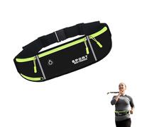 JURENEE Riñonera Running Hombre Negra al Aire Libre, Riñonera para Correr Deportiva Impermeable de Tela Oxford, Cinturon Running Hombre Elástica Ajustable, Cómoda de Llevar, Adecuada para Correr