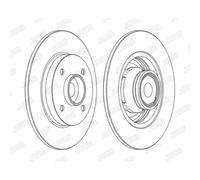 JURID 2x Disco de Freno Completo Trasero para Peugeot 207Cc WD _ 2008 i Cu _ 3A