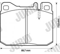 JURID BRAKE PADS | 571278J | FRONT | FOR MERCEDES-BENZ SL 1971-1989 | OE-MATCHING QUALITY | LOW NOISE & LONG LIFE