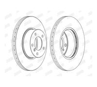 JURID Discos de Freno Delantero Ø312mm Ventilado para BMW 3er Touring F31 E91 X1