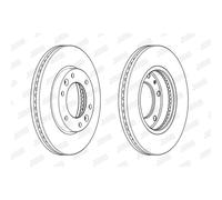 JURID Discos de Freno Delanteros Ø300 MM Ventilado para Hyundai H-1 Viajes Cargo