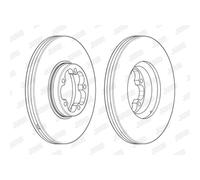 JURID Discos de Freno Delanteros Ø308 MM Ventilado para Ford Transit Bus Fcd Fdd