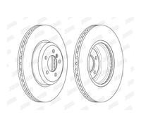 JURID Discos de Freno Delanteros Ø370 MM Ventilado para BMW 3er Touring 4 Gran