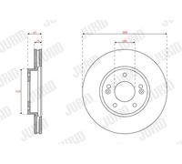 JURID Discos de Freno para Kia Ceed CD 1.4 T-Gdi 1.6 Crdi 136 Hyundai i30 Pde