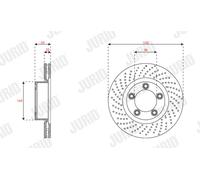 JURID Discos De Freno Para Porsche 718 Boxster 982 2.0 981 S 3.4 GTS 991