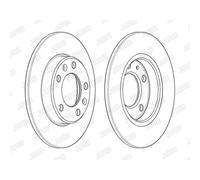 JURID Discos de Freno Traseros Ø249 MM Completo Recubierto para Peugeot 308 II