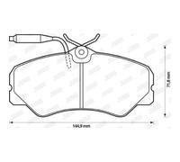 JURID Forros de Freno Delantero para Fiat Ducato Camión/Chasis Citroën C25