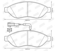 JURID Forros de Freno Delantero para Fiat Ducato Camión/Chasis de Peugeot