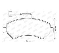 JURID Forros de Freno Delantero para Fiat Ducato Camión Plataforma Plana /