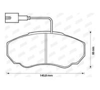 JURID Forros de Freno Delantero para Fiat Ducato Plataforma Plana / Chasis