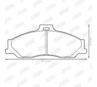 JURID Forros de Freno Delantero para Mazda B-Serie BT-50 Pick-Up Ford Ranger