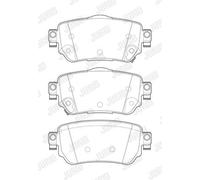 JURID Juego Pastillas de Freno de Disco Eje Trasero para Nissan Qashqai II J11