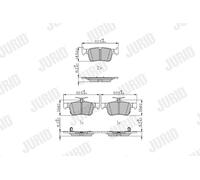 JURID Juego Pastillas de Freno de Disco para Honda Civic X Hatchback FC _ FK _