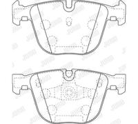 JURID Juego Pastillas de Freno Disco Eje Trasero para BMW 5er Gran Turismo F07