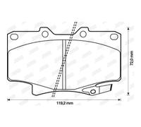 JURID Juego Pastillas de Freno Discos Aje Delantero para Toyota Land Cruiser 90