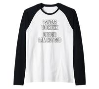 Juro Al Oficial Borracho Que No Soy Dios Camiseta Manga Raglan