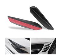 Juroupi 4 Piezas Universal ABS Fibra de Carbono Coche Parachoques Delantero Aletas Labio Spoiler Canards Kit de Ajuste
