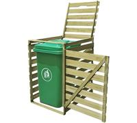 Juroupi Cobertizo para contenedor de Basura de Madera impregnada 240 L Basura Almacenamiento Almacenaje Cubo de Basura Caseta Oculto Exterior Jardín
