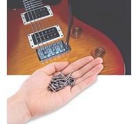 Juroupi Juego de Tornillos para Pastilla Humbucker de Guitarra, 3 Colores, 40 Piezas, Tornillos de Montaje Envolventes de Anillo (Plata)