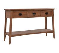 Juroupi Mesa Consola de Madera Mueble recibidor Entrada Consola Mueble Mesa recibidor Console Table de Abeto Maciza marrón 126x40x77,5 cm