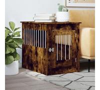 Juroupi Muebles de jaula para perros, roble ahumado, 55 x 80 x 68 cm, madera de ingeniería, caja básica para perros, muebles de jaula para perros, casa para perros-838327