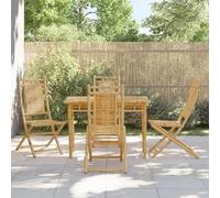 Juroupi Sillas de jardín Plegables 4 Unidades sillones Jardin Exterior sillas Plegables Silla Plegable Camping sillas Jardin bambú 46x66x99 cm