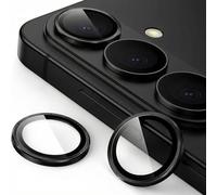 Jurqqer Protector de Cámara para Samsung Galaxy S26 / S26 Plus - Cristal de Zafiro 9H y Aleación de Aluminio Aeronáutico, Antiarañazos, Instalación en 1 Paso, Ultra Delgado, Negro