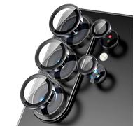 Jurqqer Protector de Cámara para Samsung Galaxy S26 Ultra - Cristal de Zafiro 9H y Aleación de Aluminio Aeronáutico, Antiarañazos, Instalación en 1 Paso, Ultra Delgado y Compatible con Fundas, Negro