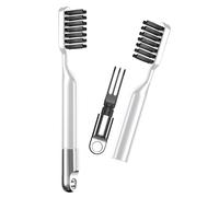 Jurrissa Herramienta de limpieza de cepillo de pelo, cepillo de limpieza de peine, cepillo limpiador de pelo, herramienta de limpieza 2 en 1, cepillo portátil para quitar el polvo del cabello, uso
