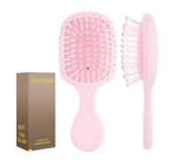 Jurrissa Mini cepillo de pelo para mujeres, hombres y niños, cepillo portátil de tamaño de viaje para bolsillos, mini cepillo desenredante para todo tipo de cabello, cepillo de paleta pequeño para