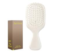 Jurrissa Mini cepillo de pelo portátil para mujeres, hombres y niños, tamaño de viaje, para bolsillos, monederos, mini cepillo desenredante para todo tipo de cabello, cepillo de paleta de cojín