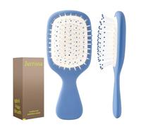 Jurrissa Mini cepillo de pelo portátil para mujeres, hombres y niños, tamaño de viaje, para bolsillos, monederos, mini cepillo desenredante para todo tipo de cabello, cepillo de paleta de cojín