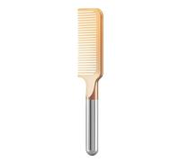 Jurrissa Peine desenredante para el cabello, peine de dientes anchos para rizos, grueso, liso, corto, desenredante para cabello húmedo y seco, peine para mujeres y hombres (dorado)