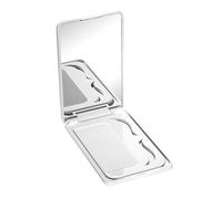 Jurrissa Peine portátil con espejo compacto con peine para el pelo, peine de bolsillo de viaje con espejo, espejo de bolsillo pequeño y mini peine, cepillo plegable con espejo (blanco)